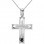 Λευκόχρυσος  βαπτιστικός σταυρός Κ14 με αλυσίδα