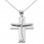 Λευκόχρυσος βαπτιστικός σταυρός Κ14 με αλυσίδα