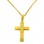 Χρυσός βαπτιστικός σταυρός Κ14 με αλυσίδα