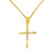 Χρυσός σταυρός Κ14 με αλυσίδα