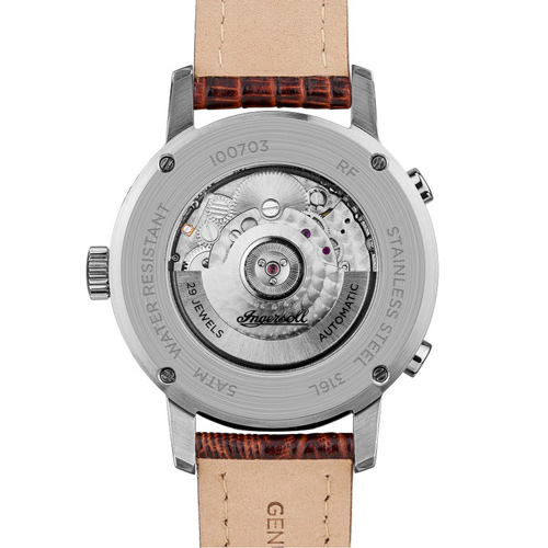 Αυτόματο ρολόι Ingersoll Grafton I00703 πολλαπλών ενδείξεων με καφέ λουράκι 