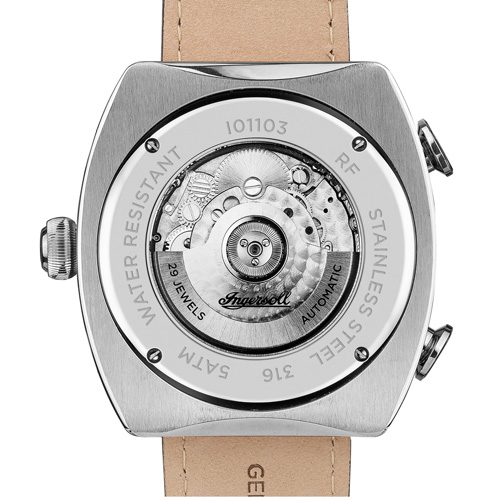 Αυτόματο ρολόι INGERSOLL MICHIGAN I01103 με καφέ λουράκι