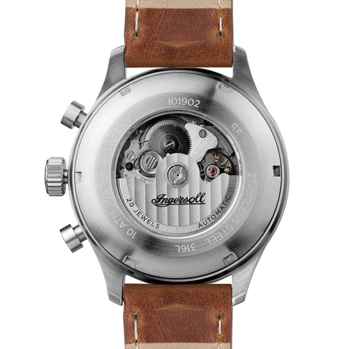 Ανδρικό ρολόι INGERSOLL Bateman Automatic Brown Leather Strap I01902