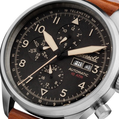 Ανδρικό ρολόι INGERSOLL Bateman Automatic Brown Leather Strap I01902