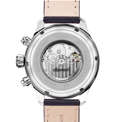 Ρολόι Ingersoll Delta Αυτόματο πολλαπλών ενδείξεων με μαύρο λουράκι I02301 