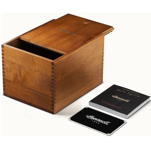 Ρολόι ανδρικό Ingersoll The Regent I00105 με δερμάτινο λουρί και μπλε σκούρο καντράν 