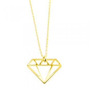 Χρυσό κολιέ διαμάντι Κ14