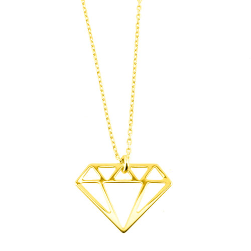 Χρυσό κολιέ διαμάντι Κ14