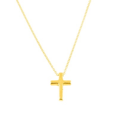 Χρυσό κολιέ Κ14 με σταυρό