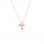Κολιέ από ροζ χρυσό Κ14 με σταυρό