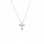 Λευκόχρυσο κολιέ Κ14 με σταυρό