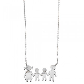 Λευκόχρυσο κολιέ οικογένεια Κ14