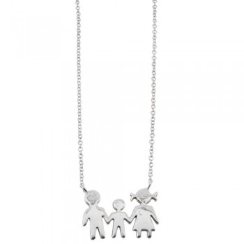 Λευκόχρυσο κολιέ οικογένεια Κ14