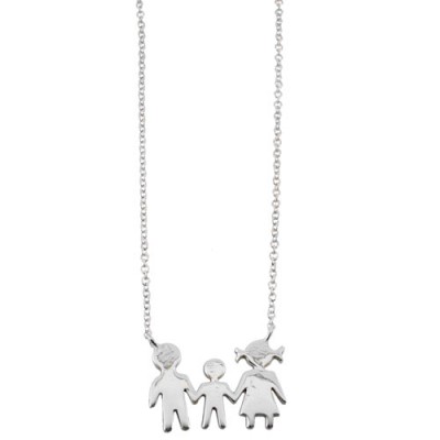 Λευκόχρυσο κολιέ οικογένεια Κ14