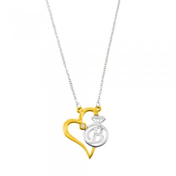 Χρυσό κολιέ Κ9 με μονόγραμμα