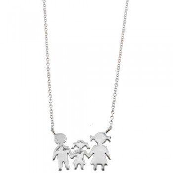 Λευκόχρυσο κολιέ οικογένεια Κ14