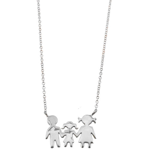 Λευκόχρυσο κολιέ οικογένεια Κ14