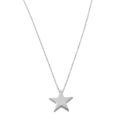 Λευκόχρυσο κολιέ αστέρι Κ14