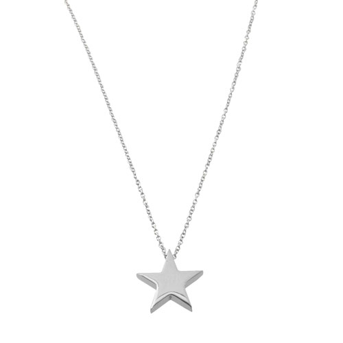 Λευκόχρυσο κολιέ αστέρι Κ14