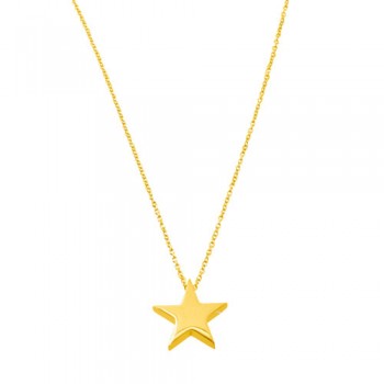 Χρυσό κολιέ αστέρι Κ14