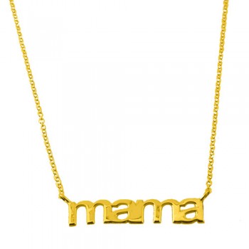 Χρυσό κολιέ mama Κ14