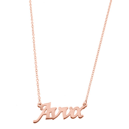 Κολιέ όνομα από ροζ χρυσό Κ9