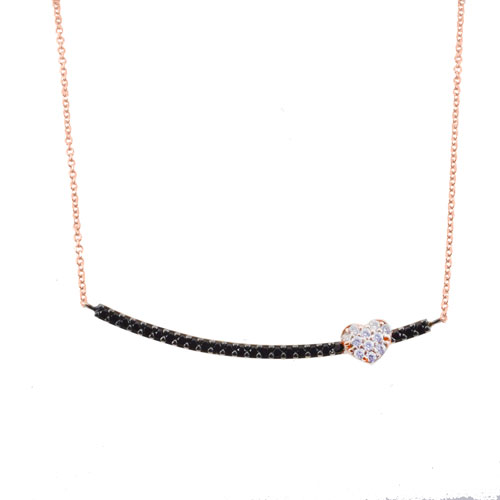 Κολιέ μπάρα από ροζ χρυσό Κ14