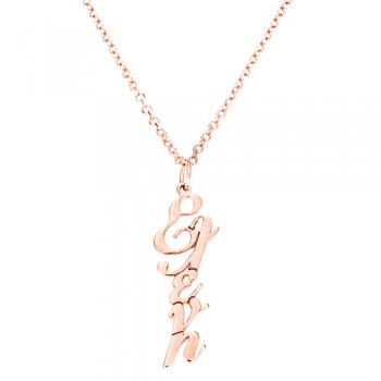 Κολιέ όνομα από ροζ χρυσό Κ9
