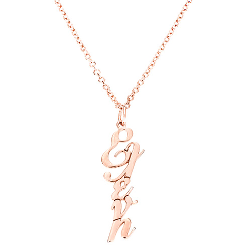 Κολιέ όνομα από ροζ χρυσό Κ9