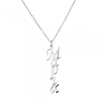 Λευκόχρυσο κολιέ όνομα Κ9