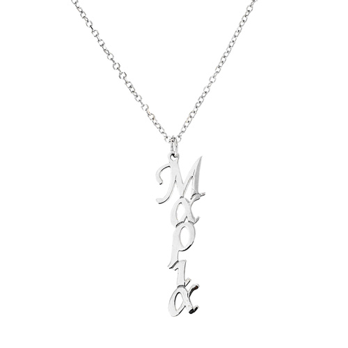 Λευκόχρυσο κολιέ όνομα Κ9