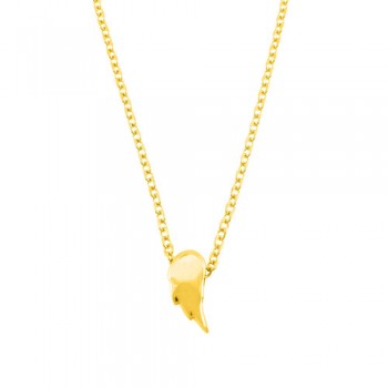 Χρυσό κολιέ φτερό Κ14