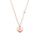 Κολιέ καρδιά από ροζ χρυσό Κ14