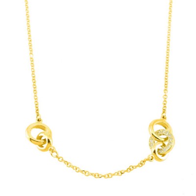 Χρυσό κολιέ Κ14 με ζιργκόν