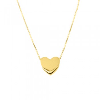 Χρυσό κολιέ καρδιά Κ14