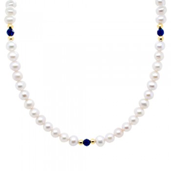 Κολιέ με μαργαριτάρια και χρυσό Κ14