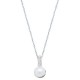 Κολιέ λευκόχρυσό Κ14 με μαργαριτάρι και ζιργκόν