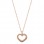 Ροζ χρυσό κολιέ καρδιά Κ14 με ζιργκόν