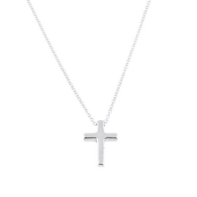 Λευκόχρυσο κολιέ Κ14 με σταυρουδάκι