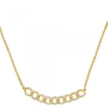 Χρυσό κολιέ Κ14 με σχέδιο αλυσίδα