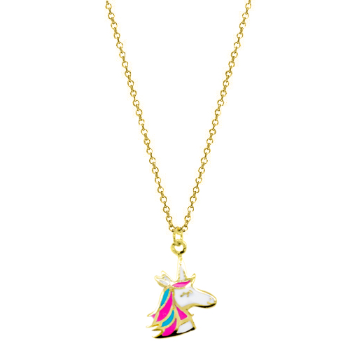 Παιδικό χρυσό κολιέ unicorn Κ14