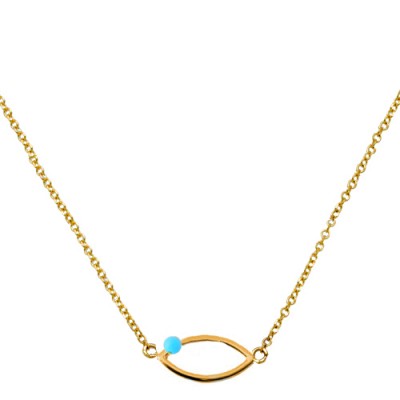 Χρυσό κολιέ μάτι Κ14