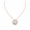 Κολιέ από ροζ χρυσό Κ14 με μαργαριτάρι και ζιργκόν