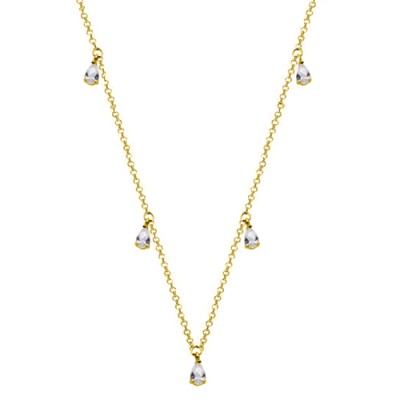 Χρυσό κολιέ Κ14 με σταγόνες