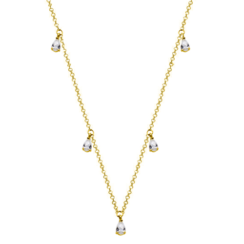 Χρυσό κολιέ Κ14 με σταγόνες