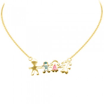 Χρυσό κολιέ οικογένεια Κ14