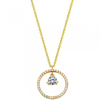 Χρυσό κολιέ κύκλος Κ14