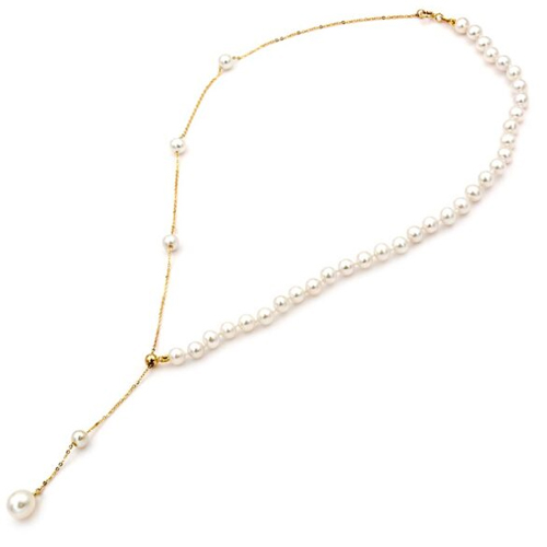 Χρυσό κολιέ Κ14 με μαργαριτάρια