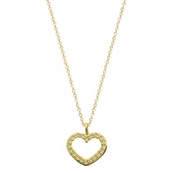 Χρυσό κολιέ καρδιά Κ14