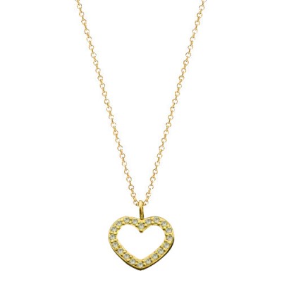 Χρυσό κολιέ καρδιά Κ14